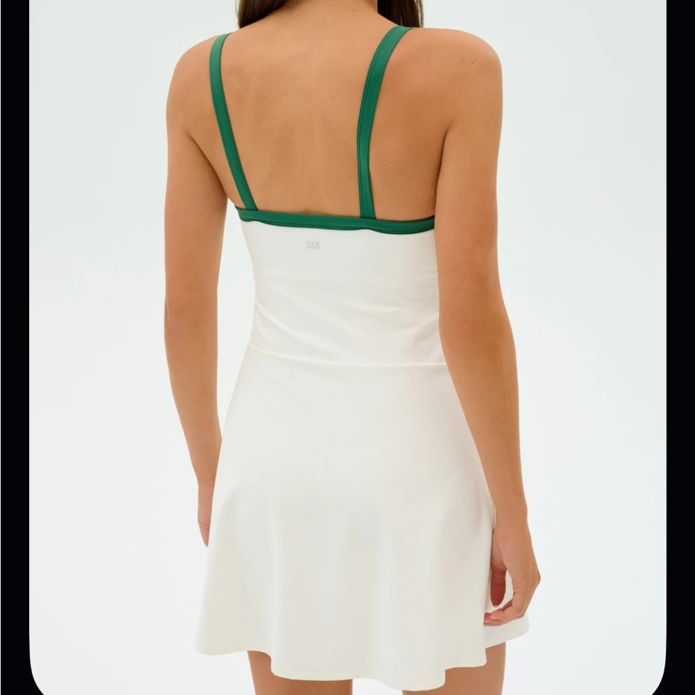 SPLITS59 Monah Rigor Dress size medium NWT white & green (arugula) - Picture 3 of 4
